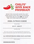Chilis Fundraiser - Month of May